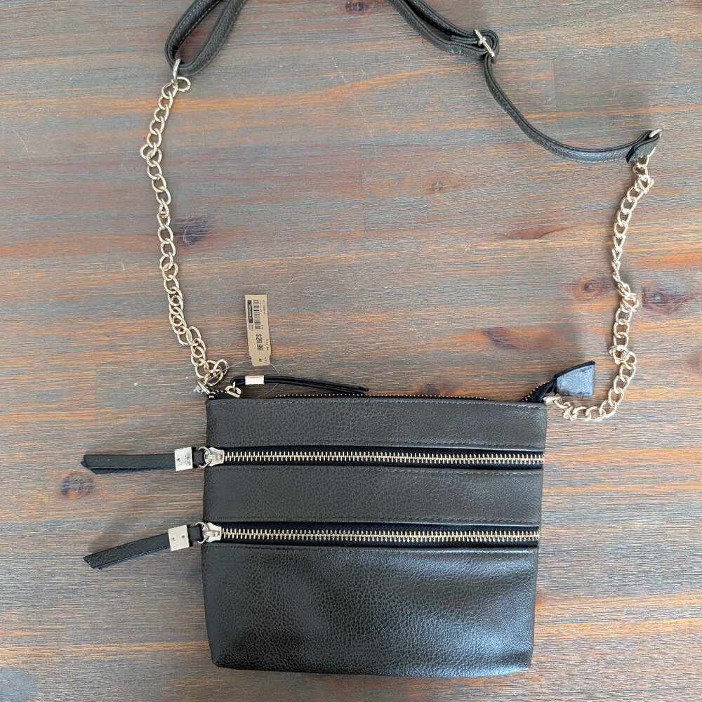 Small kaki handbag With Gold Chain